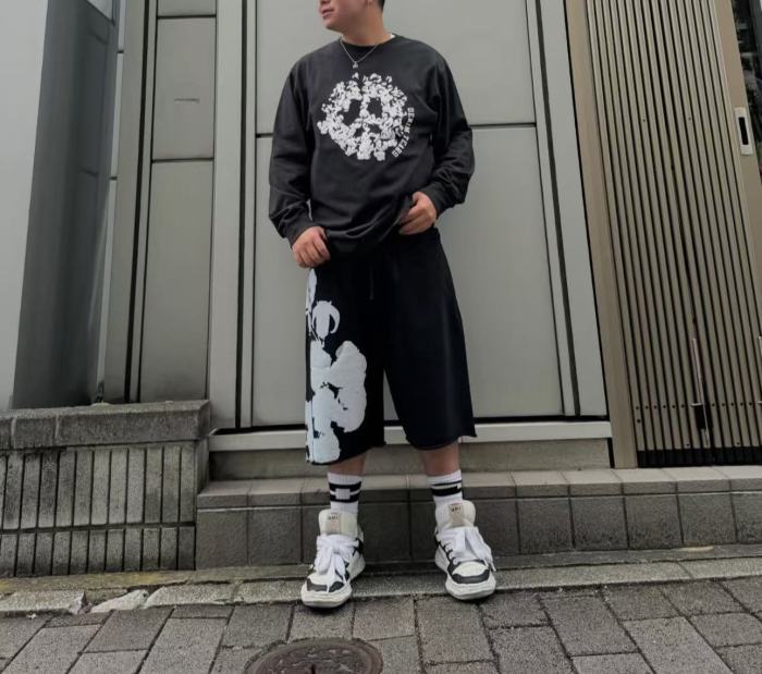 1:1 quality version 28180463 Big Kapok Printed Hoodie & Shorts Set 3 colors
