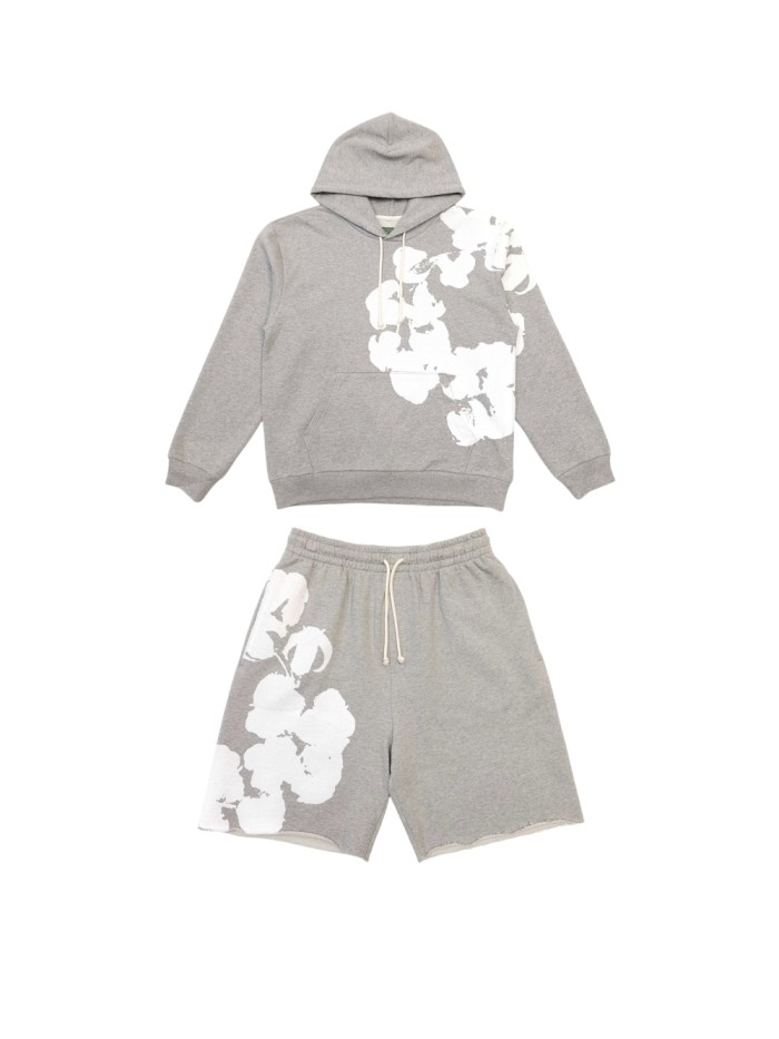 1:1 quality version 28180463 Big Kapok Printed Hoodie & Shorts Set 3 colors