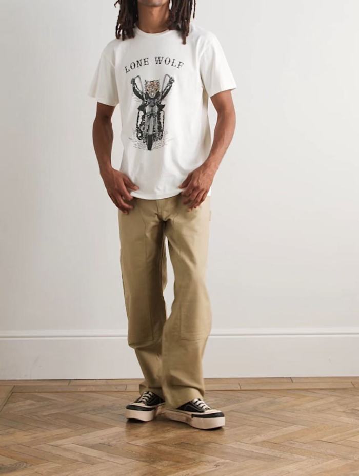 [Big & Tall for weights up to 260 lbs]1:1 quality version 28183205 Lone Wolf Print Tee