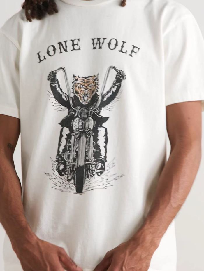 [Big & Tall for weights up to 260 lbs]1:1 quality version 28183205 Lone Wolf Print Tee
