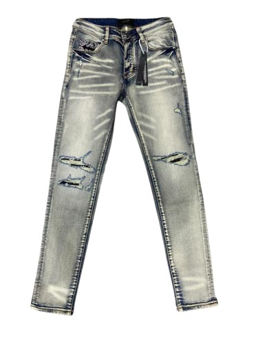 1:1 quality version 28185529 Cashew Flower Patch Washed Jeans