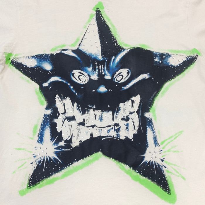 [Big & Tall for weights up to 260 lbs]1:1 quality version 28193988 Rhinestone Starfish Print Tee with NFC tag