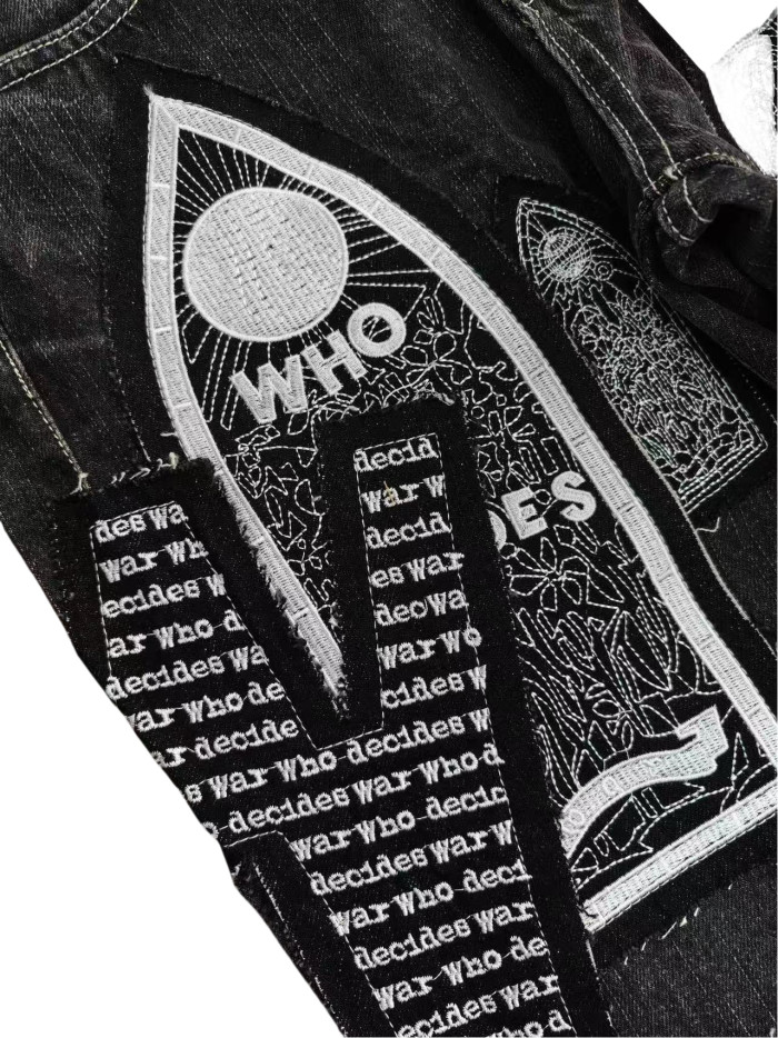 1:1 quality version 28194003 Embroidered Jeans