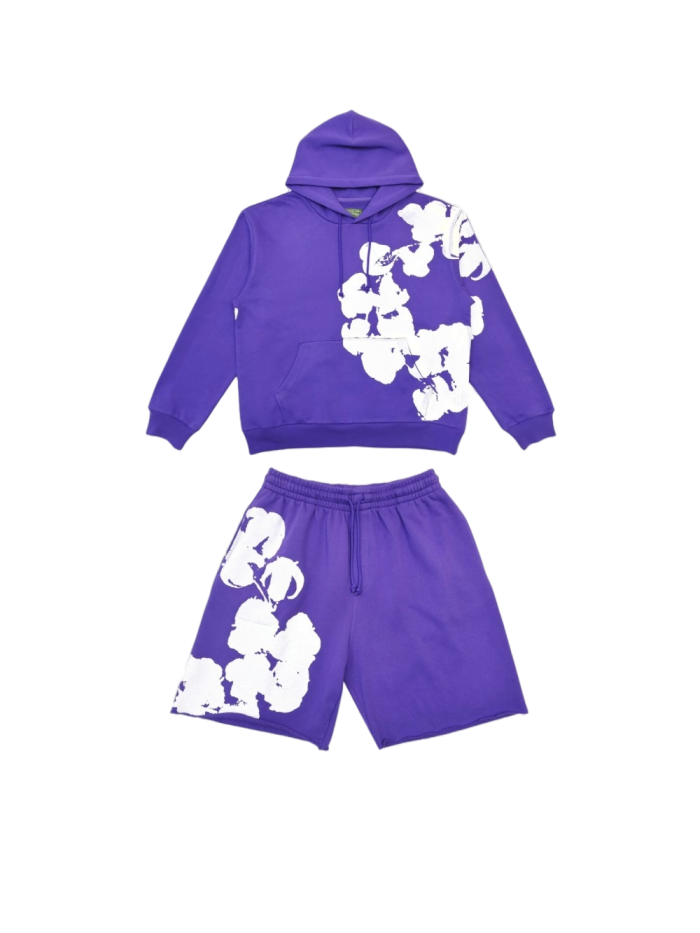 1:1 quality version 28180463 Big Kapok Printed Hoodie & Shorts Set 3 colors