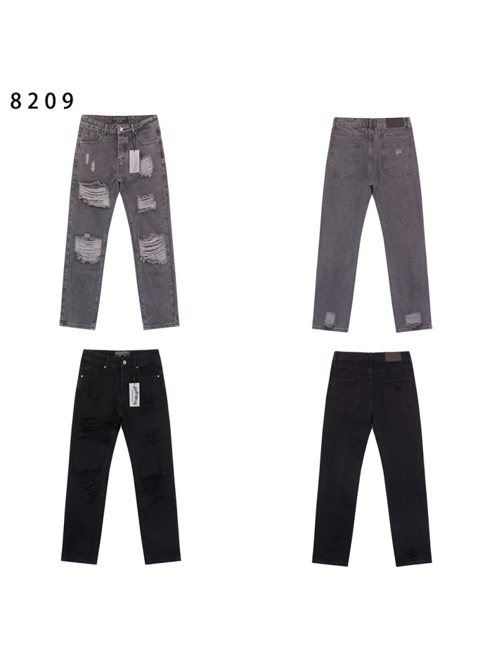 28193958 leg scratched jeans 2 colors