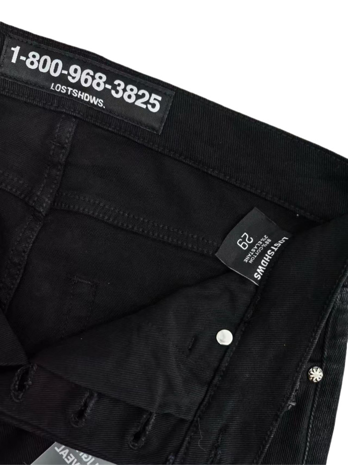 1:1 quality version 28193986 Red Flower Embroidered Jeans