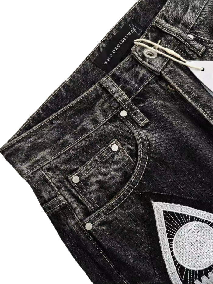 1:1 quality version 28194003 Embroidered Jeans