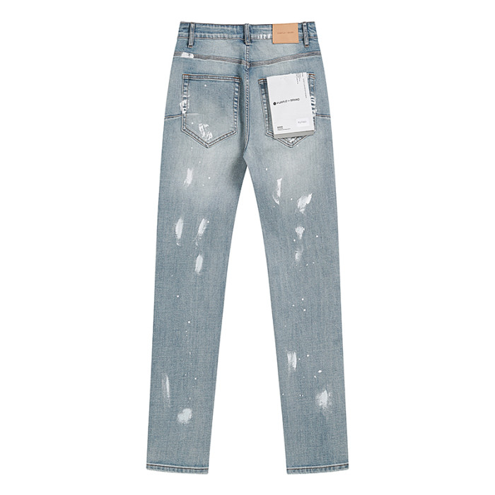 28195340 White Paint Splattered Jeans