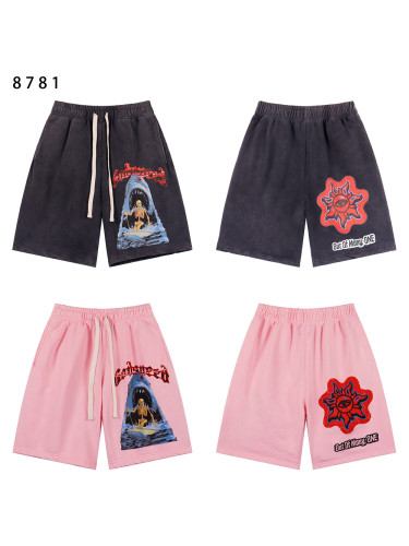 28195299 Shark Skull Print Washed Version Shorts 2 colors