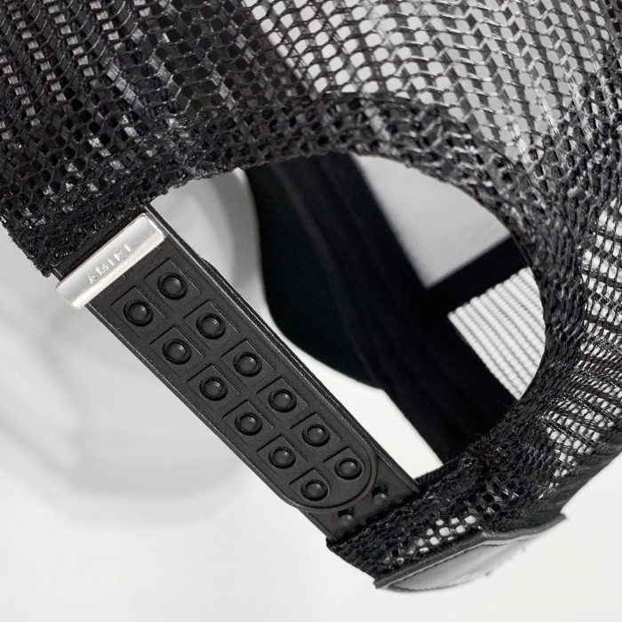 28195461 Black White Embroidery Mesh Cap
