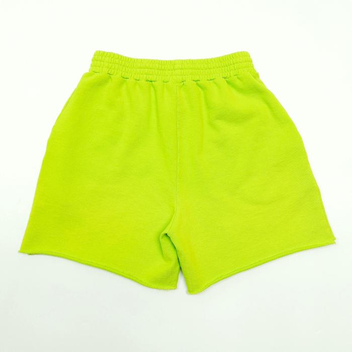 1:1 quality version 28195424 Gradient Spiderweb Print Bright Green Hoodie & Shorts Set