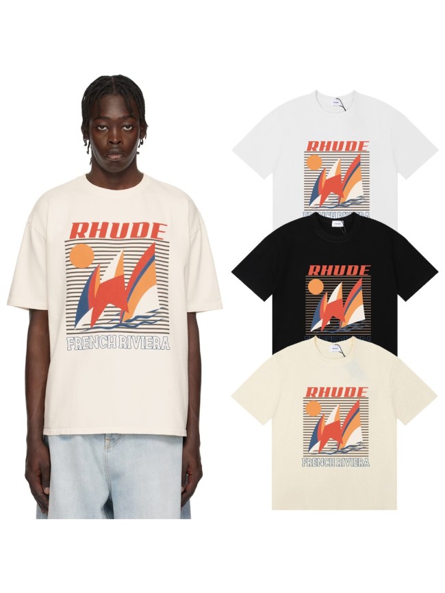 28196919 Orange sailboat Print Tee 3 colors