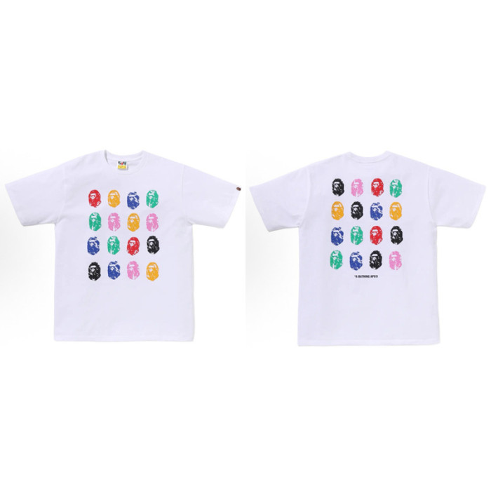 28196996 Scenic Round Medallion Colorful Ape Head Print tee collection 37 colors