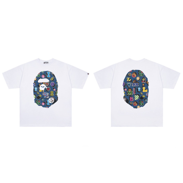28196996 Scenic Round Medallion Colorful Ape Head Print tee collection 37 colors