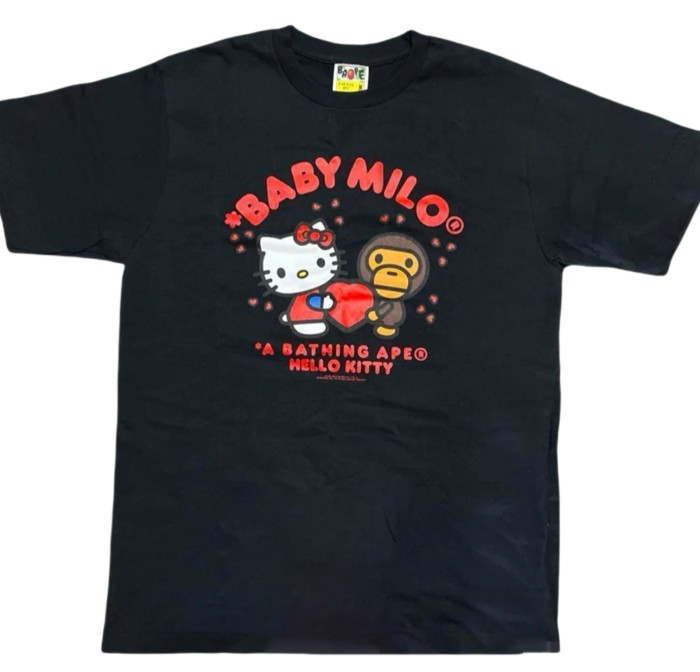 28199410 Hello Kitty & BABY MILO & Tom and Jerry Cartoon Collaboration printed tee 60 colors
