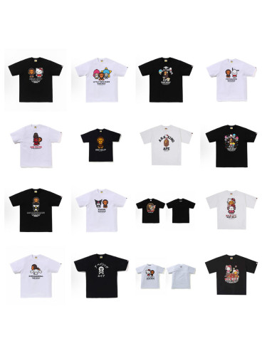 28199410 Hello Kitty & BABY MILO & Tom and Jerry Cartoon Collaboration printed tee 60 colors