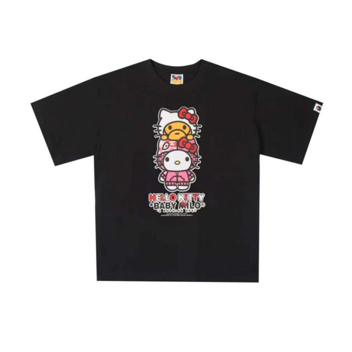 28199410 Hello Kitty & BABY MILO & Tom and Jerry Cartoon Collaboration printed tee 60 colors