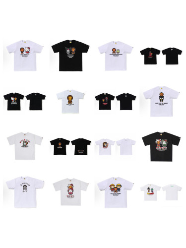 28199410 Hello Kitty & BABY MILO & Tom and Jerry Cartoon Collaboration printed tee 60 colors