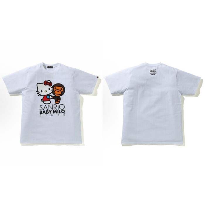 28199410 Hello Kitty & BABY MILO & Tom and Jerry Cartoon Collaboration printed tee 60 colors