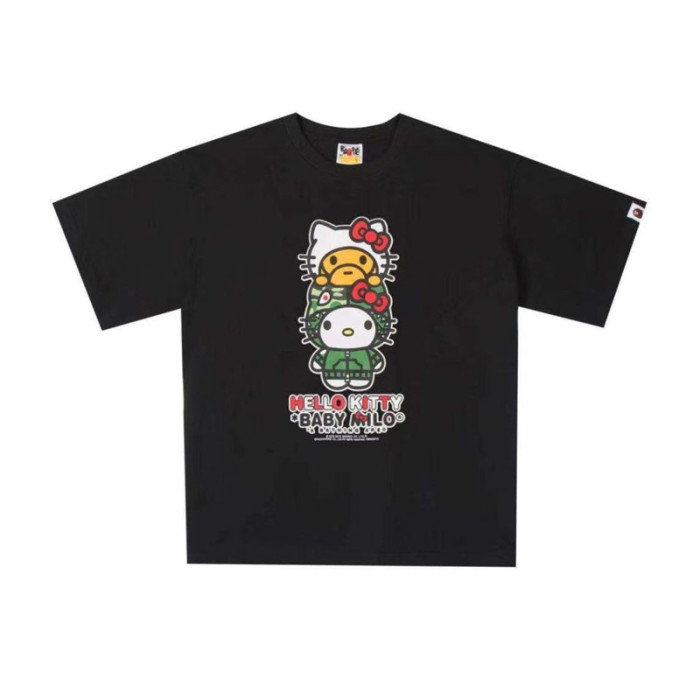 28199410 Hello Kitty & BABY MILO & Tom and Jerry Cartoon Collaboration printed tee 60 colors