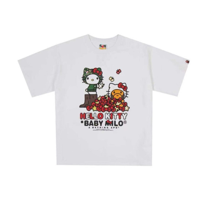28199410 Hello Kitty & BABY MILO & Tom and Jerry Cartoon Collaboration printed tee 60 colors