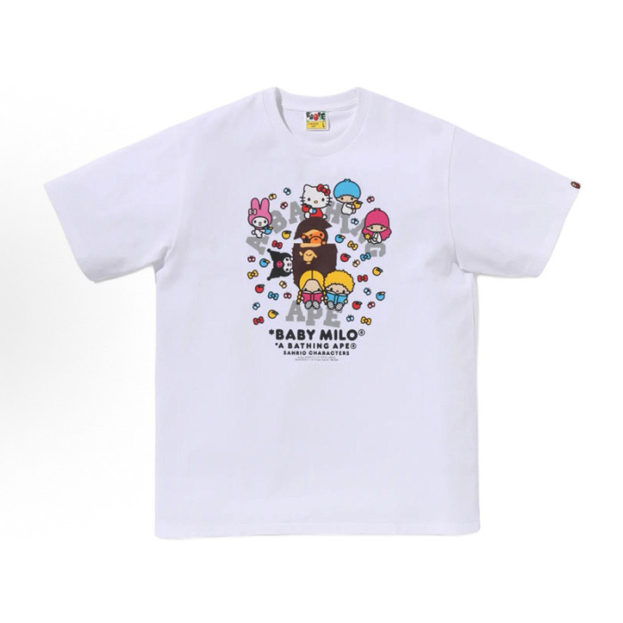 28199410 Hello Kitty & BABY MILO & Tom and Jerry Cartoon Collaboration printed tee 60 colors