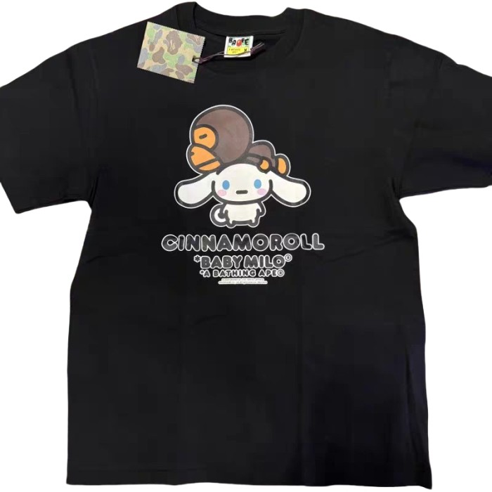 28199410 Hello Kitty & BABY MILO & Tom and Jerry Cartoon Collaboration printed tee 60 colors