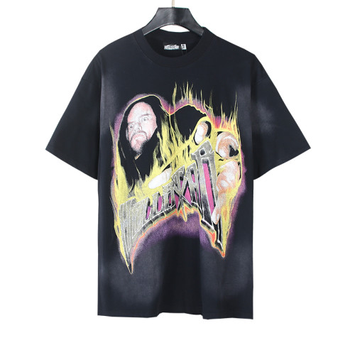 28201122 Flame grab Print Washed Version Tee