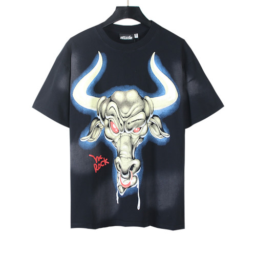 28201121 Bull's head Rocky Print Washed Version Tee