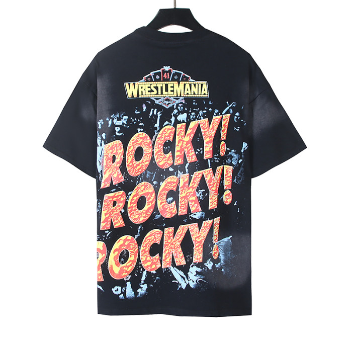28201121 Bull's head Rocky Print Washed Version Tee