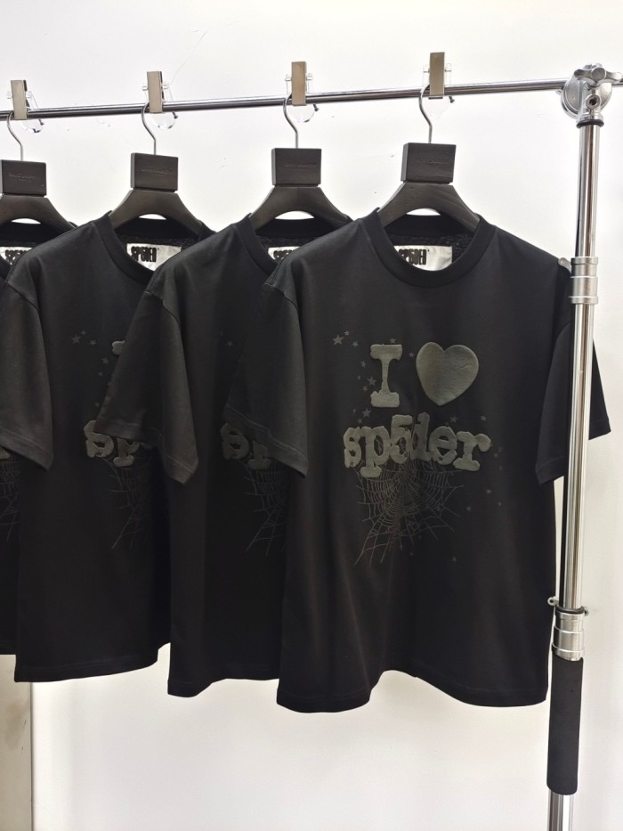 [Big & Tall for weights up to 220 lbs]1:1 quality version 28201083 Black Heart Print Tee