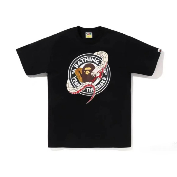 28200991 Year of the Snake Limited Line Ape Head Baby Milo Round Medallion Print tee 49 colors