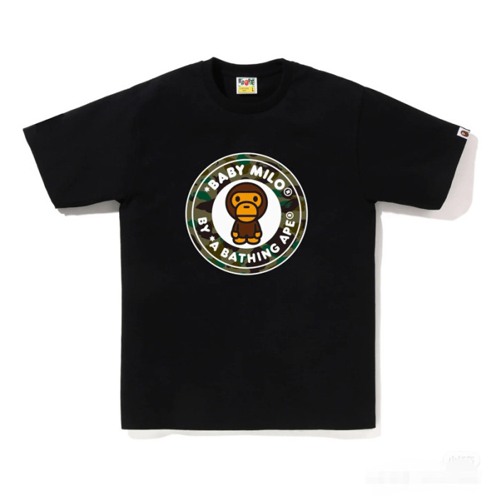 28200991 Year of the Snake Limited Line Ape Head Baby Milo Round Medallion Print tee 49 colors