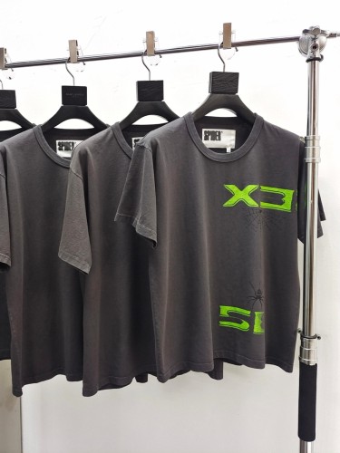 1:1 quality version 28203229 5EX Letter Washed Version Print Tee