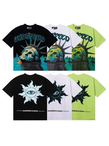 28203957 Drowning Liberty Print Tee 3 colors