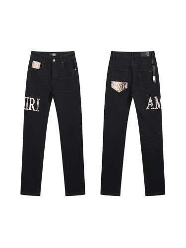 28205709 Stereoscopic LOGO Letter Embroidered Jeans