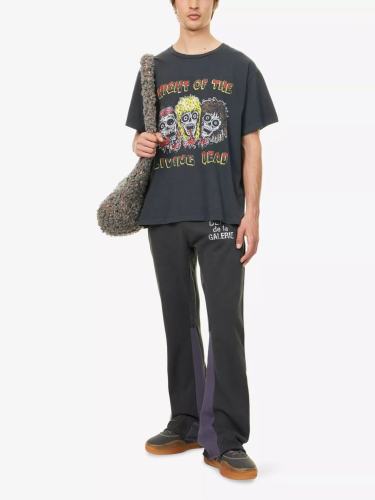 1:1 quality version 28205401 Colorful Hair Skull Print Washed Version Tee