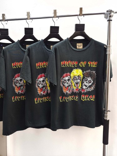 1:1 quality version 28205401 Colorful Hair Skull Print Washed Version Tee