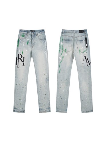 28205710 Black White LOGO  Letter Embroidered Jeans