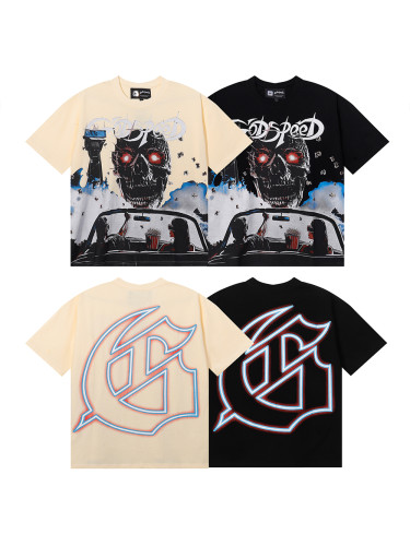 28208879 3D Movie Skull Print Tee 2 colors