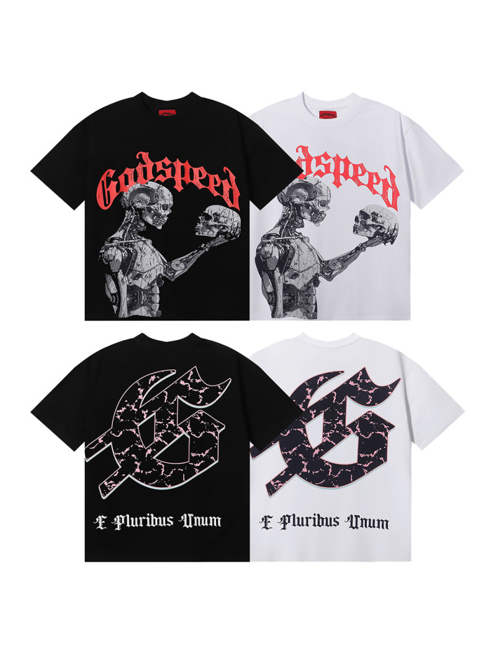 28208898 Fragment Skull Dialogue Print Tee 2 colors