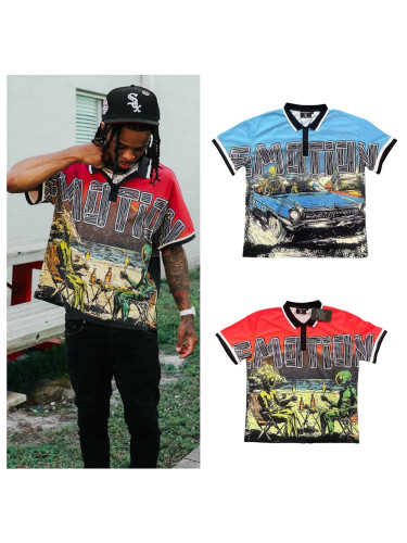 28208856 Alien Car Print Polo Shirt 2 colors