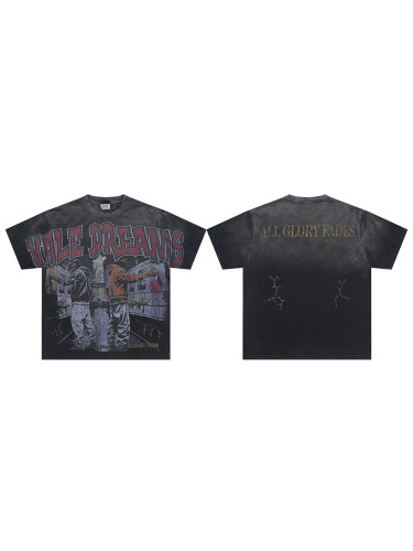 28210718 Wall Graffiti Print Washed Version Tee