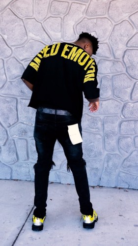 28210658 Yellow Letter Eyes Redemption Print Tee