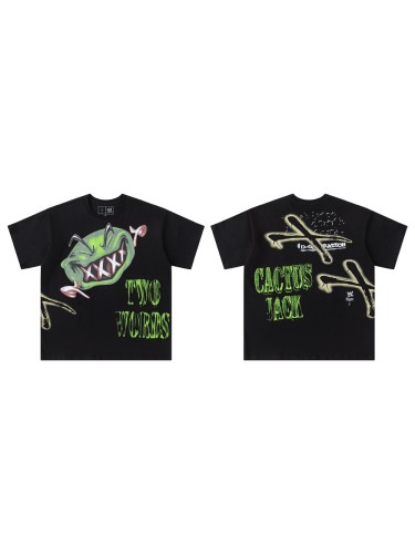 28214283 Green alien head Printed Tee
