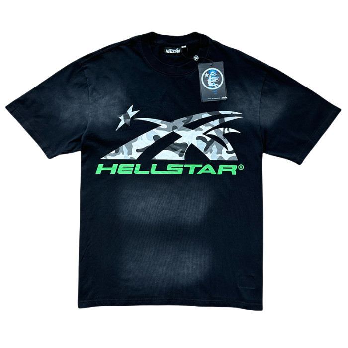 28214412 Camouflage Logo Washed Version Tee & Shorts Set
