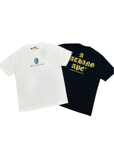 1:1 quality version 28216586 Sanskrit letter printed color-blocking Tee 2 colors
