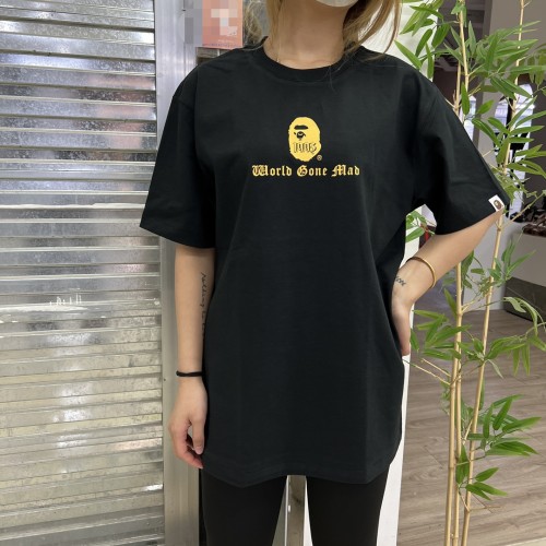 1:1 quality version 28216586 Sanskrit letter printed color-blocking Tee 2 colors