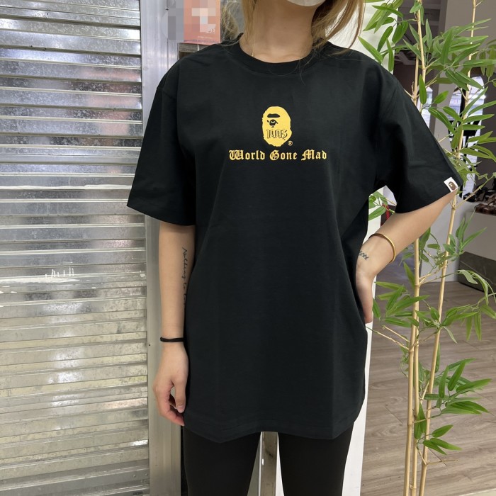 1:1 quality version 28216586 Sanskrit letter printed color-blocking Tee 2 colors