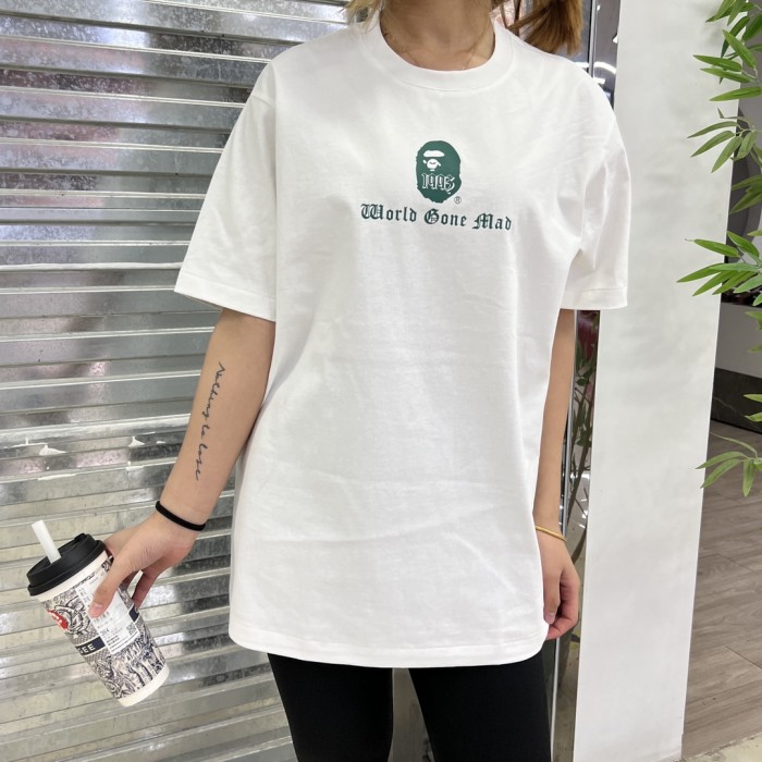 1:1 quality version 28216586 Sanskrit letter printed color-blocking Tee 2 colors